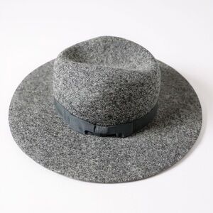 Love & Lore Wool Flat Brim Hat Grey